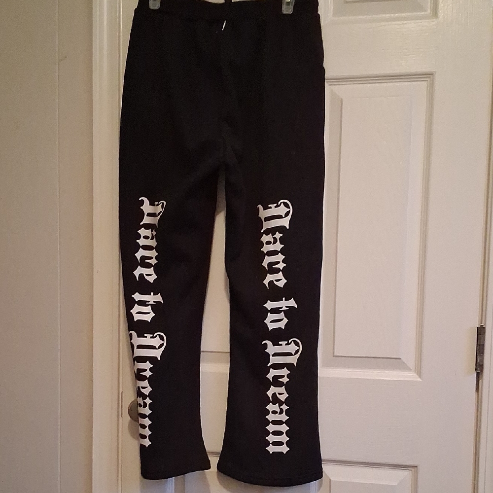 Black Kids Bottoms with White Print